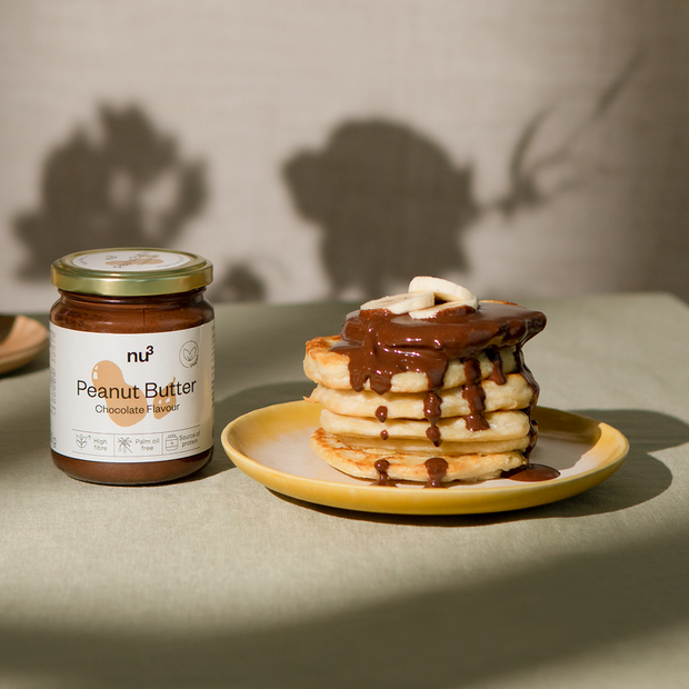 Schoko-Erdnussbutter-Pancakes