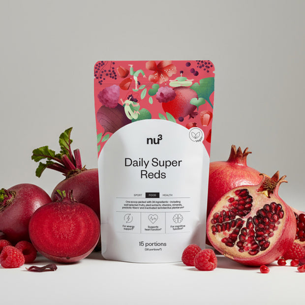 Daily Super Reds mit rote Bete, Granatapfel und Himbeeren